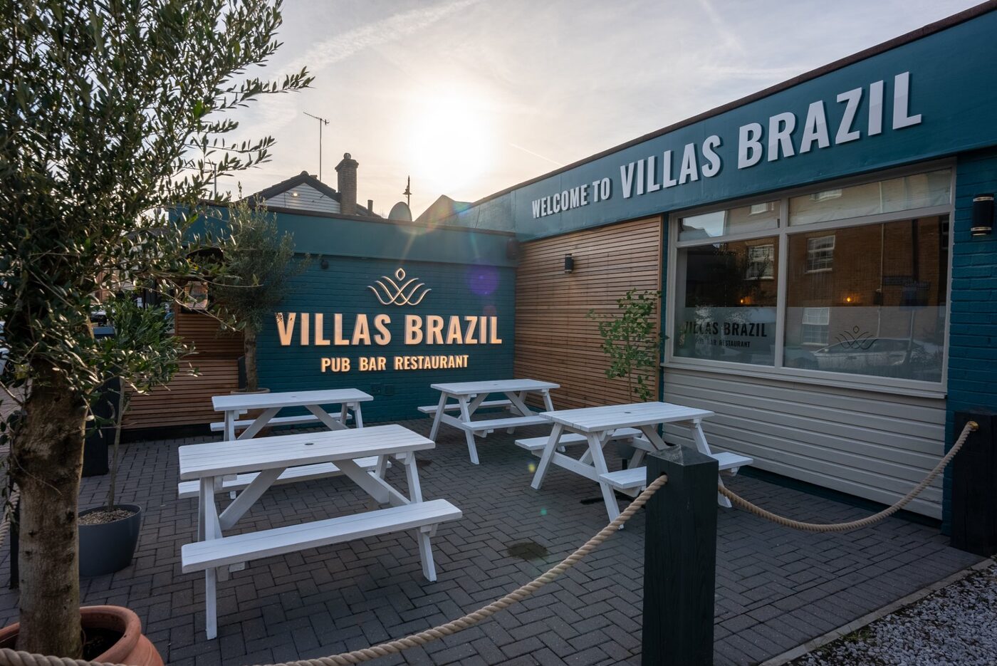 Villas Brazil entrance and logo wall